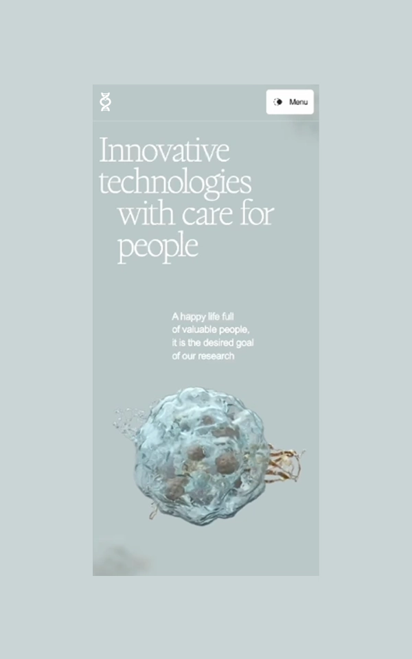 Mobile responsive version of helixwell website